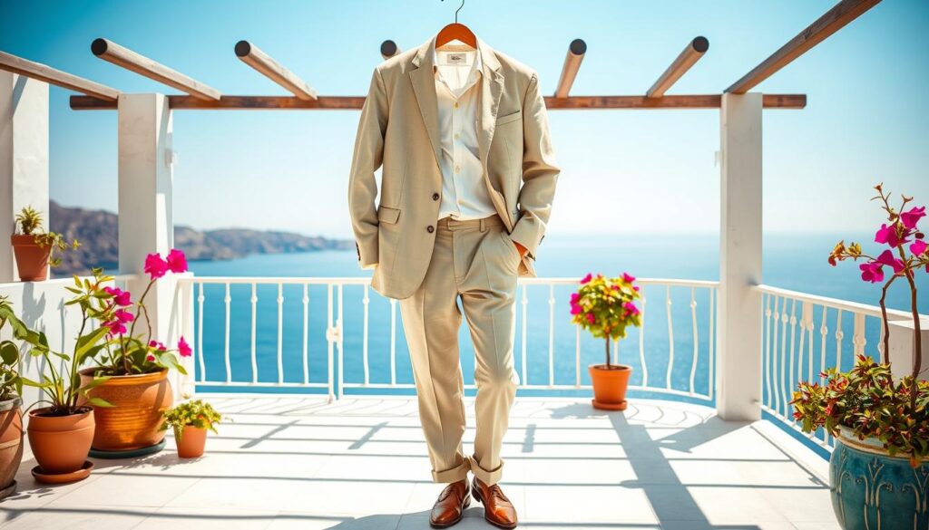 linen suit